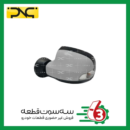 آینه ساندرو L90 طرح جدید سمت چپ نقره ای جهان پارت | ipnc